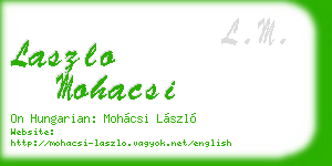 laszlo mohacsi business card